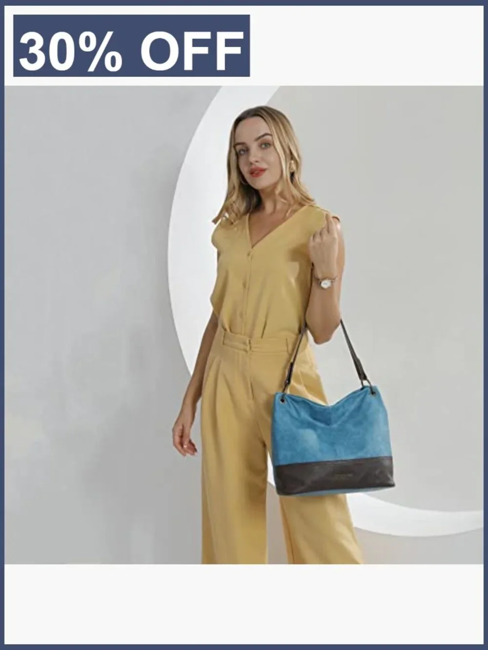 Slouchy Hobo Bag Women Shoulder Tote Vegan Leather Zip Top Purse Large